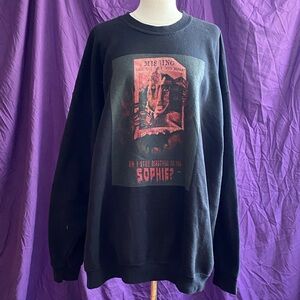 Martin Walls “Am I Still Beautiful To You, Sophie?” Black Sweatshirt. Size 3XL.